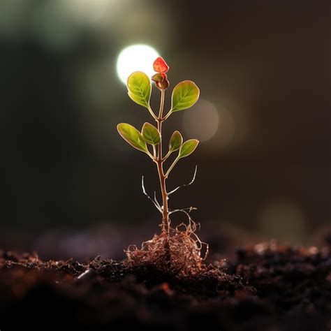 Peque A Planta Que Crece A Partir De La Semilla Foto Premium