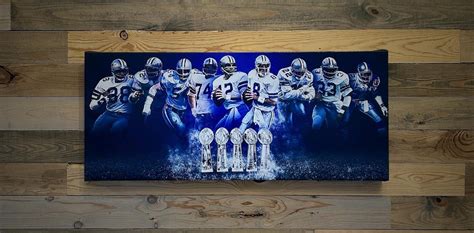 Dallas Cowboys Championships Sports Wall Art Canvas Man Cave Gift - Etsy