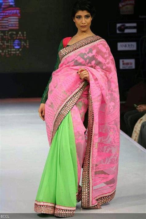 A model walks the ramp for designer Agnimitra Paul during Bengal ...