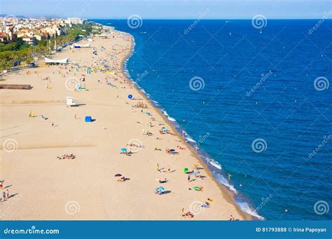 Beaches, Coast in Calella. Catalonia. Spain Stock Photo - Image of ...