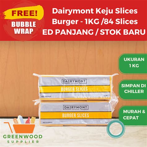 Jual Dairymont Keju Burger Burger Slices 1KG 84 Slices Jakarta