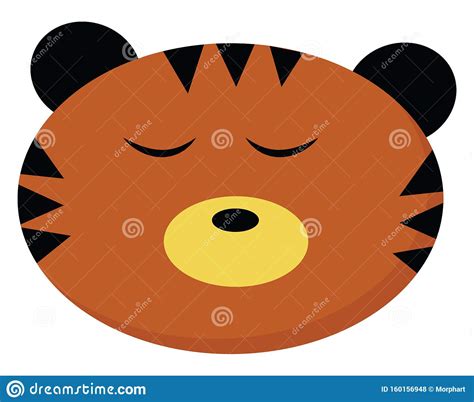 Sleeping Tiger Vector or Color Illustration Stock Vector - Illustration ...