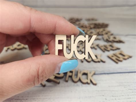 Bag Of Fucks Wooden Inch FUCK Cutout Words Etsy