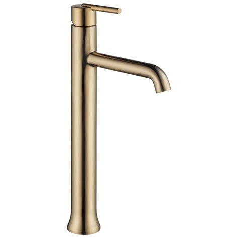 Delta Trinsic Champagne Bronze 1 Handle Vessel Watersense Bathroom Sink Faucet At