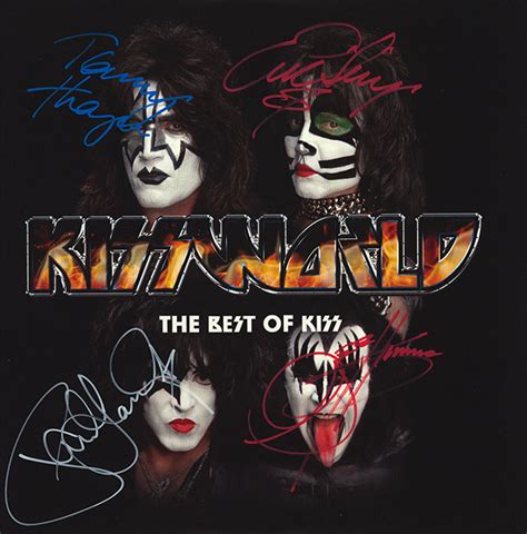 Kiss Band Signed Kiss World The Best Of Kiss Album - Crossroad Collectibles