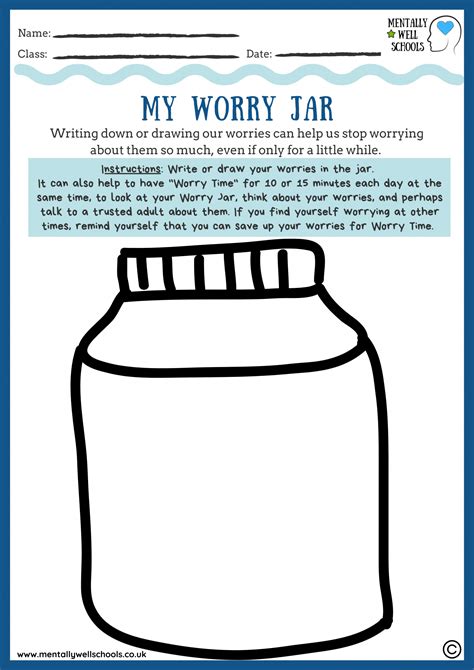 Printable Worry Jar