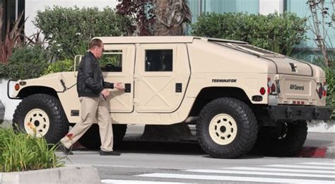 Arnold Schwarzenegger Is A Badass Drives An AM General Terminator