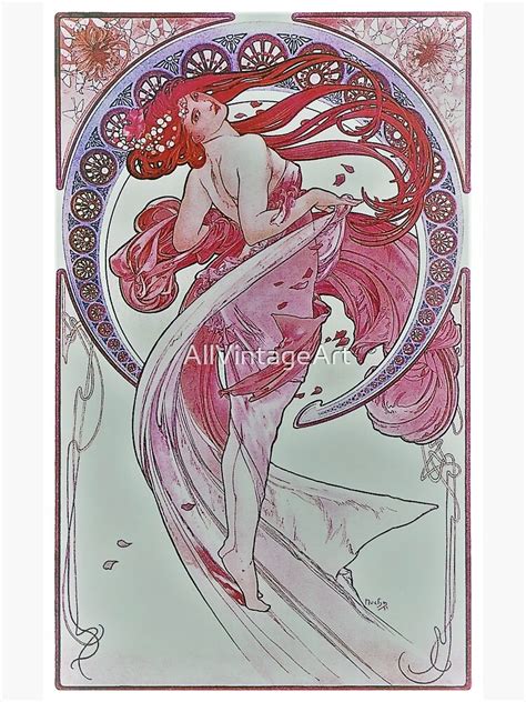 Vintage Alphonse Mucha The Dance 1898 Art Nouveau Poster By