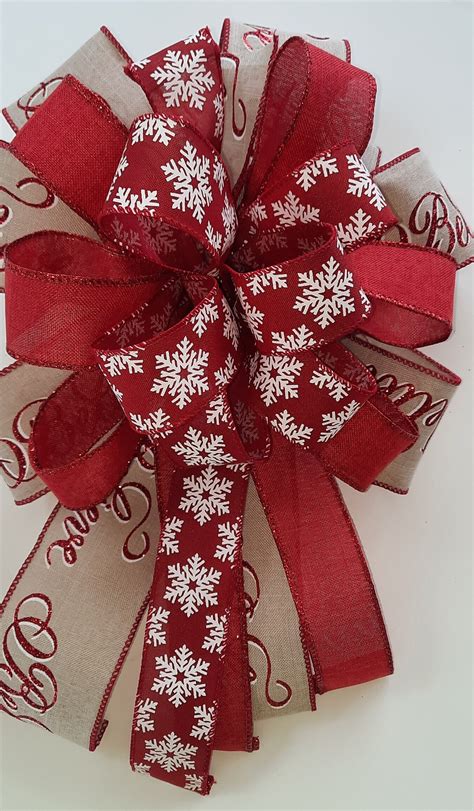 Christmas Bow for Wreath, Bow for Wreath, Christmas Decor, Bow for ...