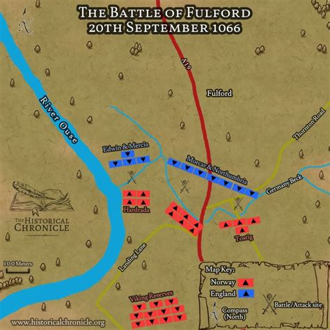 The Battle of Fulford 1066: Battle Map & Information | Norwegian army, Anglo saxon kings, Map of ...