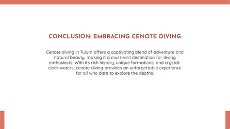 PPT Exploring The Depths Cenote Diving In Tulum PowerPoint