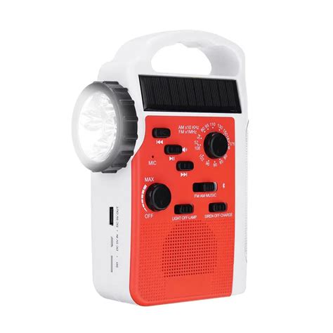 AM/FM Bluetooth Solar Hand Crank Dynamo Outdoor Radio With Speaker ...