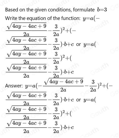 Solved Determine The Quadratic Function Whose Vertex 1 5 And Whose Y