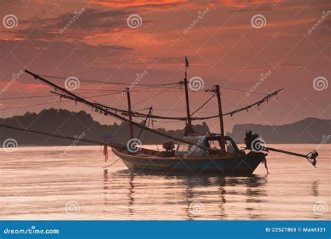 Fishing Boats At Sunset Stock Image Image Of Wood Coastline 22527863