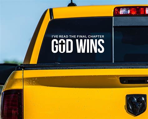 God Wins Decal Truck Decal Canada Freedom Decal Bible Verse Bumper