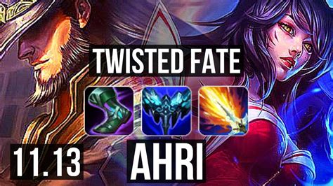 TWISTED FATE Vs AHRI MID 5 1 8 1 5M Mastery 400 Games EUW