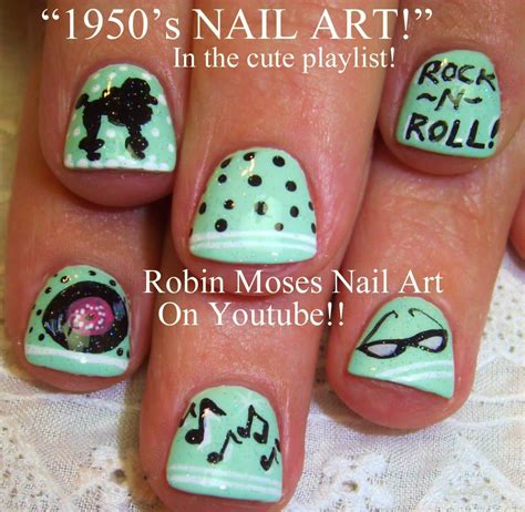 Nail Art By Robin Moses 1950s Nail Art Nails Nail Art Nail Art