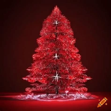 Realistic 3d Christmas Tree In Green And Red Colors On Craiyon