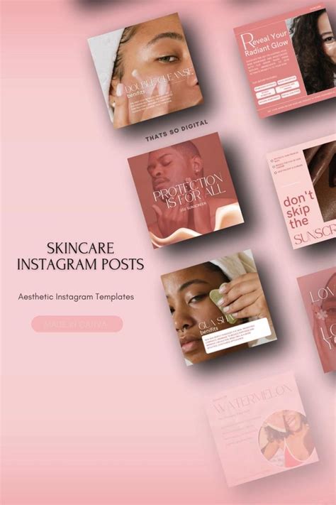 Luxury Skincare Social Media Templates Esthetician Social Media