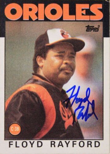 Floyd Rayford Orioles Cardinals Autograph 1986 Topps 623 Signed Card