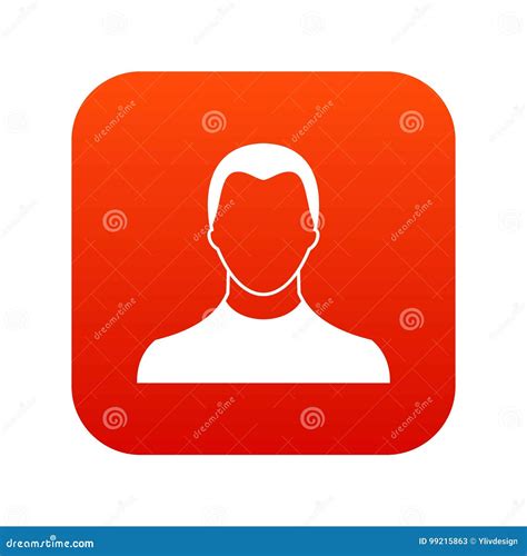 User icon digital red stock vector. Illustration of member - 99215863