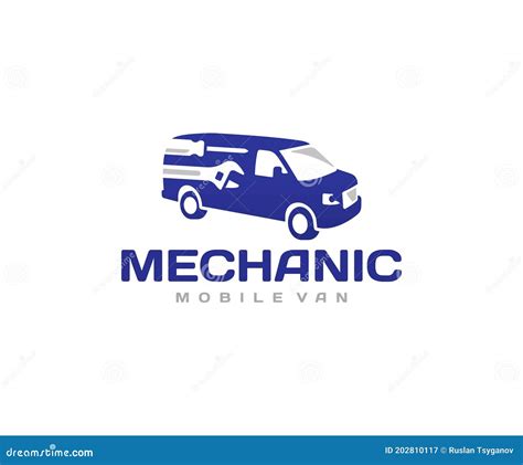 Mobile Mechanic Van Logo Design Mechanic Car Service Vector Design