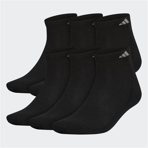 Adidas Athletic Cushioned Low Cut Socks 6 Pairs XL Black Men S