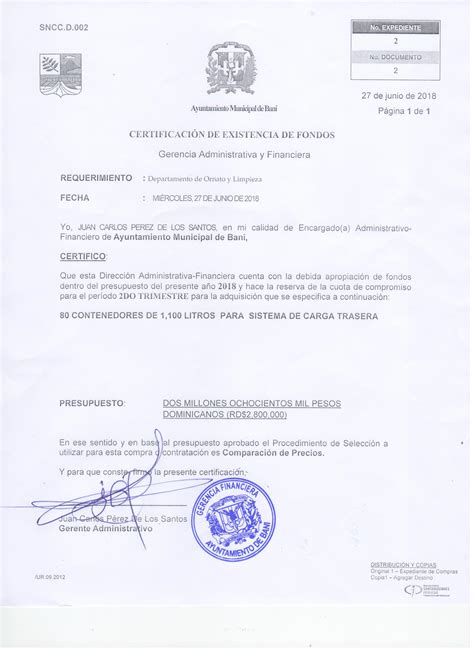 Categorias de archivos AMB CP 02 2018 Ayuntamiento Municipal de Baní