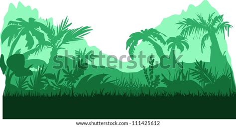 Jungle Vector Illustration Stock Vector (Royalty Free) 111425612