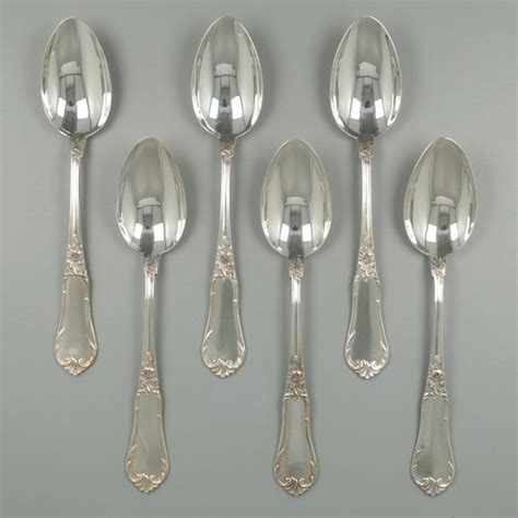 Spoon 6 800 silver Wolfers Frères Belgium Second Catawiki