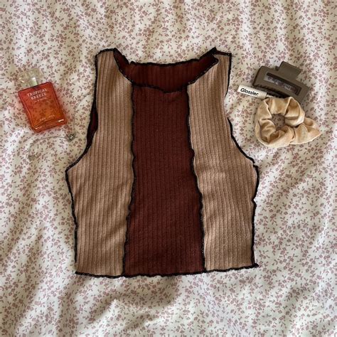 ﾟﾟ･｡･ﾟﾟ｡ ﾟ。 Shein Brown Cropped Top ﾟ･｡･ﾟ ⋆˙ ♡ Depop