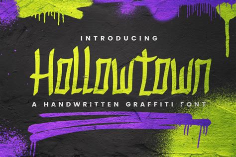 Hollow Town Handwritten Graffiti Get Awesome Fonts Typefactory Co