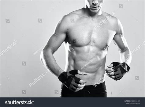 Cropped View Male Nude Torso Boxing Stock Photo 1284612409 Shutterstock