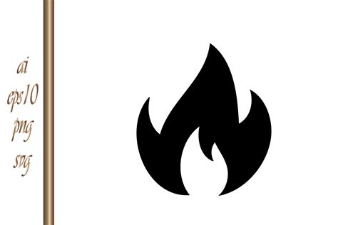 Fire Icon Stencil Vector Illustration Graphic by IrynaShancheva · Creative Fabrica