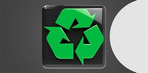 3d Render Recycling Symbol Mit Transparentem Hintergrund Premium PSD