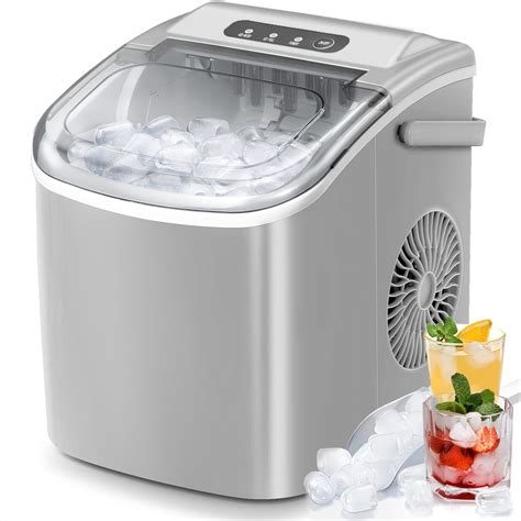 Kismile Countertop Ice Maker Portable Ice Machine with Handle, Self ...