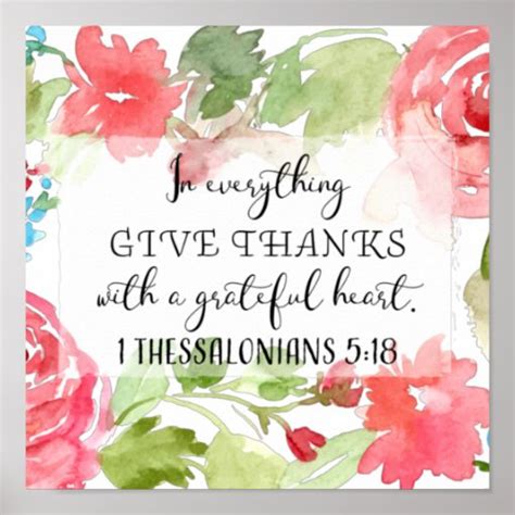 In everything, give thanks | scripture art poster | Zazzle