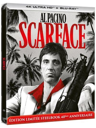 Scarface 40ème Anniversaire Édition Limitée Steelbook Blu ray 4K Ultra