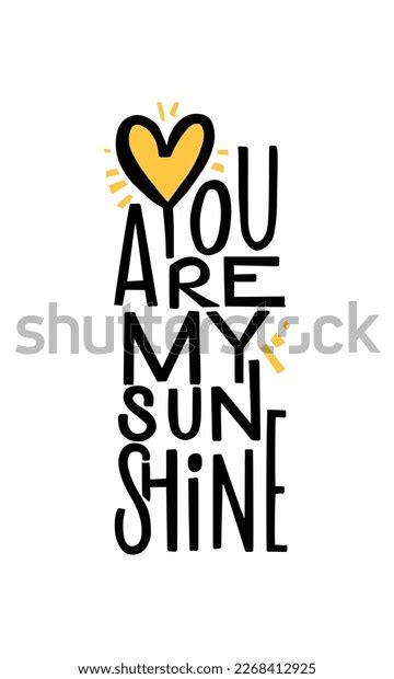 You My Sunshine Vector Illustration Minimalistic Stock Vector Royalty