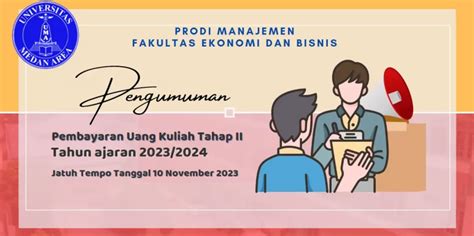 PENGUMUMAN PEMBAYARAN UANG KULIAH TAHAP II JURUSAN MANAJEMEN TERBAIK