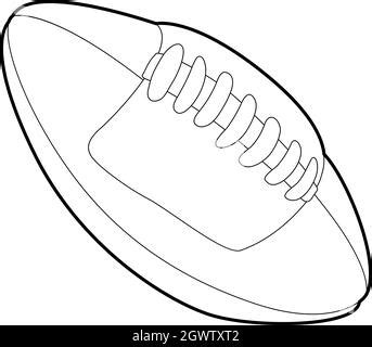 Rugby Ball Icon Outline Style Stock Vector Image Art Alamy