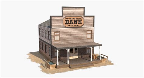 Wild West Bank 3d Model