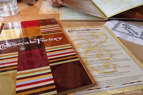 Cheesecake Factory Full Menu Printable