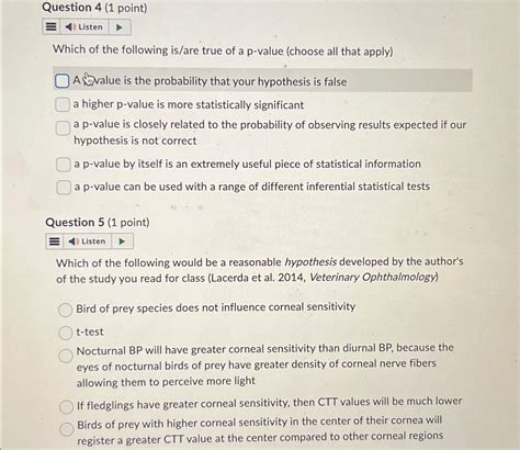 Solved Question Point Listenwhich Of The Following Chegg