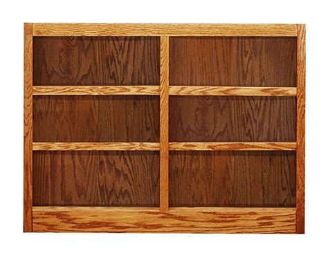 Concepts In Wood MI4836 6 Shelf Double Wide Wood Bookcase 36 Inch Tal