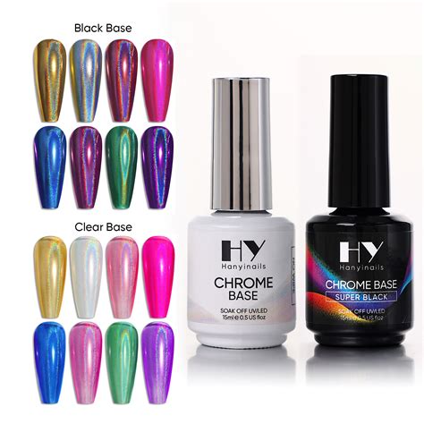 Chrome Base Vs Regular Base Mirror Finish Hanyinails