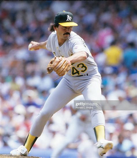 Dennis Eckersley of the Oakland Athletics pitching during a MLB game ...