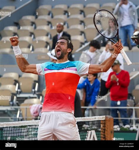 Grand Slam Champion Marin Cilic Of Croatia Celebrates Victory After His