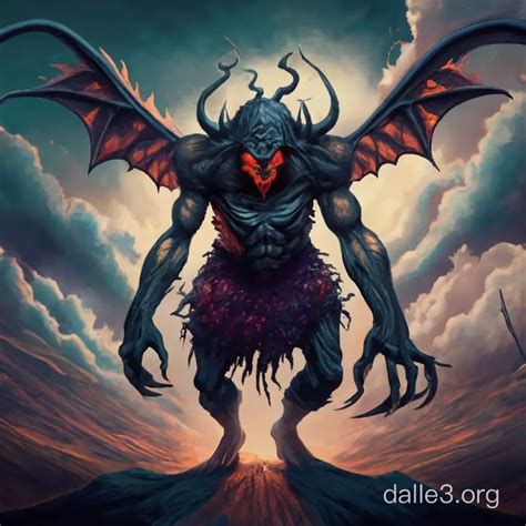 Ethereal Encounter Dark Demon Of Fear Unleashed Dalle3 Ai