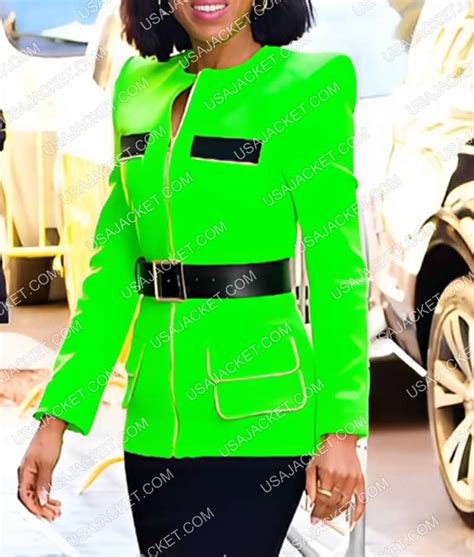 Unprisoned Kerry Washington Green Jacket Trendy New Green Jacket